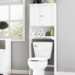 Spirich Over The Toilet Storage Cabinet, Bathroom Shelf Over Toilet, Bathroom Storage Cabinet Organizer, White - 1