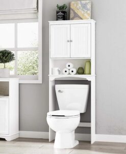 Spirich Over The Toilet Storage Cabinet, Bathroom Shelf Over Toilet, Bathroom Storage Cabinet Organizer, White - 1
