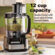 Hamilton Beach Stack & Snap Food Processor and Vegetable Chopper, BPA Free, Stainless Steel Blades, 12 Cup Bowl, 2-Speed 450 Watt Motor, Black (70725A) - 5