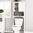 Spirich Over The Toilet Storage Cabinet, Bathroom Shelf Over Toilet, Bathroom Storage Cabinet Organizer, White - 4