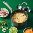Circulon 84567 3-Qt.Covered Straining Pour Spouts Hard Anodized Aluminum Saucepan, 3 quart, Oyster Gray - 13