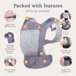 Beco Toddler Carrier with Extra Wide Seat - Toddler Carrying Backpack Style and Front-Carry - Lightweight & Breathable Child Carrier - Toddler Sling Carrier 20-60 lbs (Cool Dark Grey) - 3