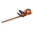 BLACK+DECKER 20V MAX Cordless Hedge Trimmer, Battery and Charger Included (LHT2220), Orange