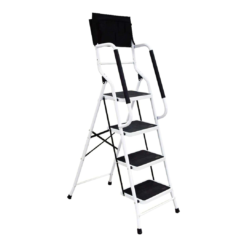 EdMaxwell 4 Step Ladder with Handrails 500 lb Capacity Step Stool Folding Portable Ladders