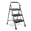 3 Step Ladder, GOLYTON Folding Step Stool with Anti-Slip Wide Pedal & Convenient Handgrip, Grey