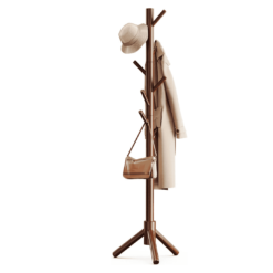 Pipishell Coat Rack, Coat Rack Freestanding, Brown