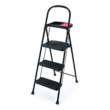 Rubbermaid RMS-3T 3-Step Steel Step Stool with Project Tray, 225-pound Capacity,Black