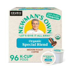 Newman's Own Organics Special Blend Keurig Single-Serve K-Cup Pods, Medium Roast Coffee, 96 Count