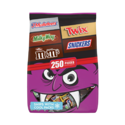 Assorted SNICKERS, M&M'S, TWIX, MILKY WAY & 3 MUSKETEERS Mixed Chocolate Bulk Halloween Candy - 77.63oz/250 Pieces