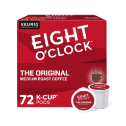Eight O'Clock Coffee The Original, Single-Serve Keurig K-Cup Pods, Medium Roast Coffee Pods, 72 Count