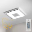 Homewerks 1.5-Sone 110-CFM White Decorative Lighted Bluetooth Compatibility Bathroom Fan
