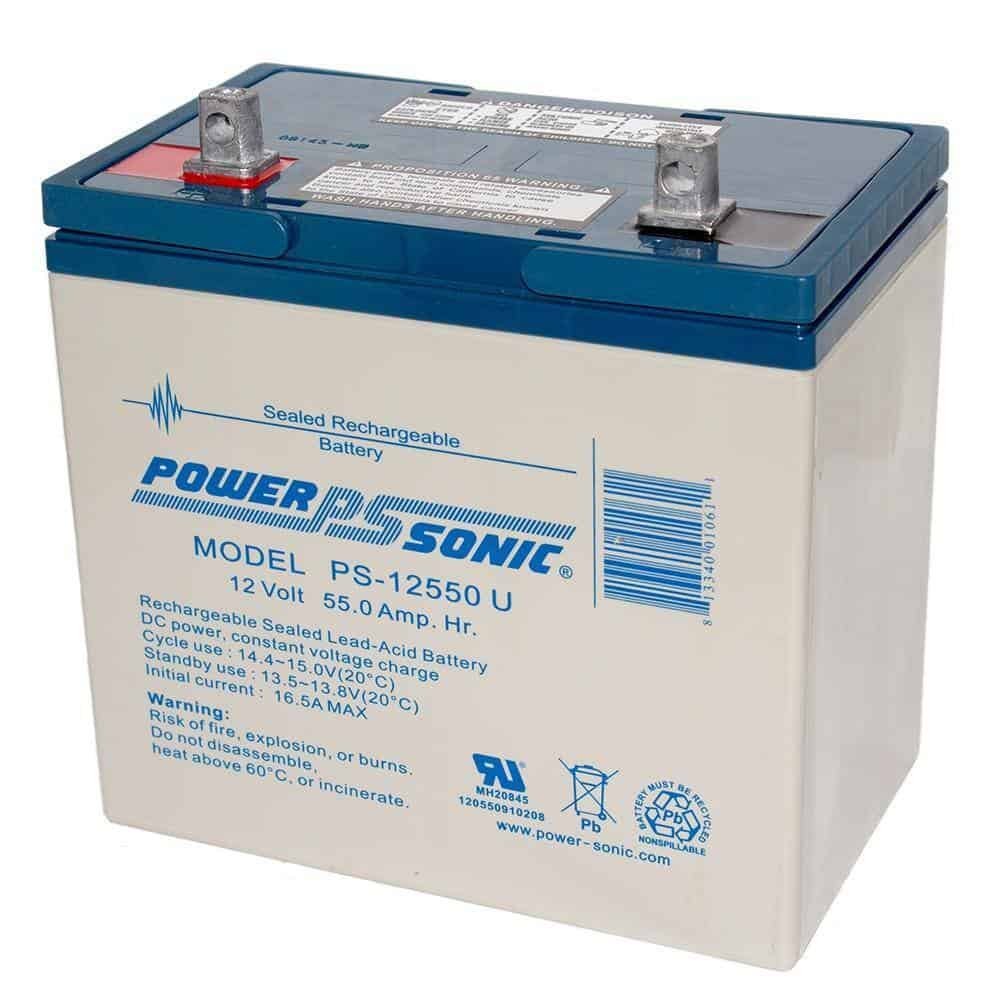 Power-Sonic PS-12550 12-Volt 55 Ah Sealed Lead Acid (SLA) Rechargeable Battery Power-Sonic PS-12550 12-Volt 55 Ah Sealed Lead Acid (SLA) Rechargeable Battery - Image 2