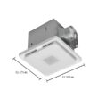 Homewerks 1.5-Sone 110-CFM White Decorative Lighted Bluetooth Compatibility Bathroom Fan