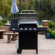 Char-Broil Performance Series Black 4-Burner Liquid Propane Gas Grill with 1 Side Burner