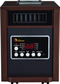Dr. Infrared Heater Up to 1500-Watt Infrared Quartz Cabinet Indoor Electric Space Heater with Thermostat and Remote Included