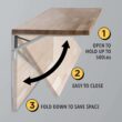 Sparrow Peak The Quick Bench x 20-in H Hardwood Butcher Block with White Steel Brackets Wood Adjustable Height Sparrow Peak The Quick Bench x 20-in H Hardwood Butcher Block with White Steel Brackets Wood Adjustable Height