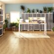 NewAge Products 72-in L x 43-in H White Bamboo Adjustable Height Portable Work Bench