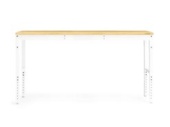NewAge Products 72-in L x 43-in H White Bamboo Adjustable Height Portable Work Bench