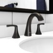 Pfister Rancho Matte Black Widespread 2-handle WaterSense Bathroom Sink Faucet with Drain