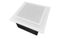 Aero Pure Low Profile Quiet Bathroom Exhaust Fans 0.3-Sone 80-CFM White Decorative Lighted Bathroom Fan ENERGY STAR