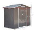 Outsunny Galvanized Steel Storage Shed