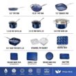 GraniteStone Diamond 23.4-in Aluminum Cookware Set with Lid