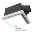 Aero Pure Low Profile Quiet Bathroom Exhaust Fans 0.3-Sone 80-CFM White Decorative Lighted Bathroom Fan ENERGY STAR