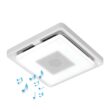 Homewerks 1.5-Sone 110-CFM White Decorative Lighted Bluetooth Compatibility Bathroom Fan
