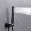 WELLFOR 10-in Rain Shower System Matte Black Dual Head Waterfall Built-In Shower Faucet System with 2-way Diverter Valve Included