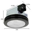 Akicon Bathroom fan with lights 2-Sone 80-CFM Matte Black Decorative Lighted Bathroom Fan