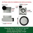 Akicon Bathroom fan with lights 2-Sone 80-CFM Matte Black Decorative Lighted Bathroom Fan