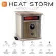 Heat Storm Up to 1500-Watt Infrared Cabinet Indoor Electric Space Heater with Thermostat and Remote Included