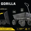 Gorilla Carts GOR4PS 600-lb. Poly Garden Dump Cart with 10" Tires