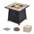 Nuu Garden 27.95-in W 40000-BTU Black Tabletop Iron Propane Gas Fire Pit Table