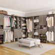 ClosetMaid BrightWood 5-ft to 10-ft W x 6.85-ft H Latte Solid Wood Closet System