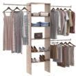 ClosetMaid BrightWood 5-ft to 10-ft W x 6.85-ft H Latte Solid Wood Closet System