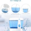 TUREWELL Water Flossing Oral Irrigator, 600ML Dental Cleaner 10 Adjustable Pressure, Electric Oral Flosser for Teeth/Braces, 8 Water Jet Tips for Family (White) - 5