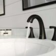 Pfister Rancho Matte Black Widespread 2-handle WaterSense Bathroom Sink Faucet with Drain