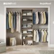 ClosetMaid BrightWood 5-ft to 10-ft W x 6.85-ft H Latte Solid Wood Closet System