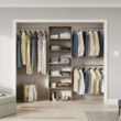 ClosetMaid BrightWood 5-ft to 10-ft W x 6.85-ft H Latte Solid Wood Closet System