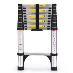 Telescoping Ladder, SocTone 10.5 FT Aluminum Lightweight Extension Ladder