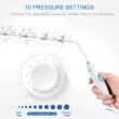TUREWELL Water Flossing Oral Irrigator, 600ML Dental Cleaner 10 Adjustable Pressure, Electric Oral Flosser for Teeth/Braces, 8 Water Jet Tips for Family (White) - 4