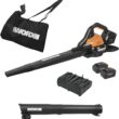 Worx 40V Leaf Blower Cordless with Battery & Charger, 3-in-1 Blower for Lawn with Vacuum and Mulcher, Cordless Leaf Blower with Brushless Motor, 2-Speed Control WG583 – 2 Batteries & Charger Included - 1