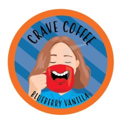 Crave Beverages Flavored Coffee Pods Compatible with Keurig K-Cup Brewers, Blueberry Vanilla, 100 Count - 1