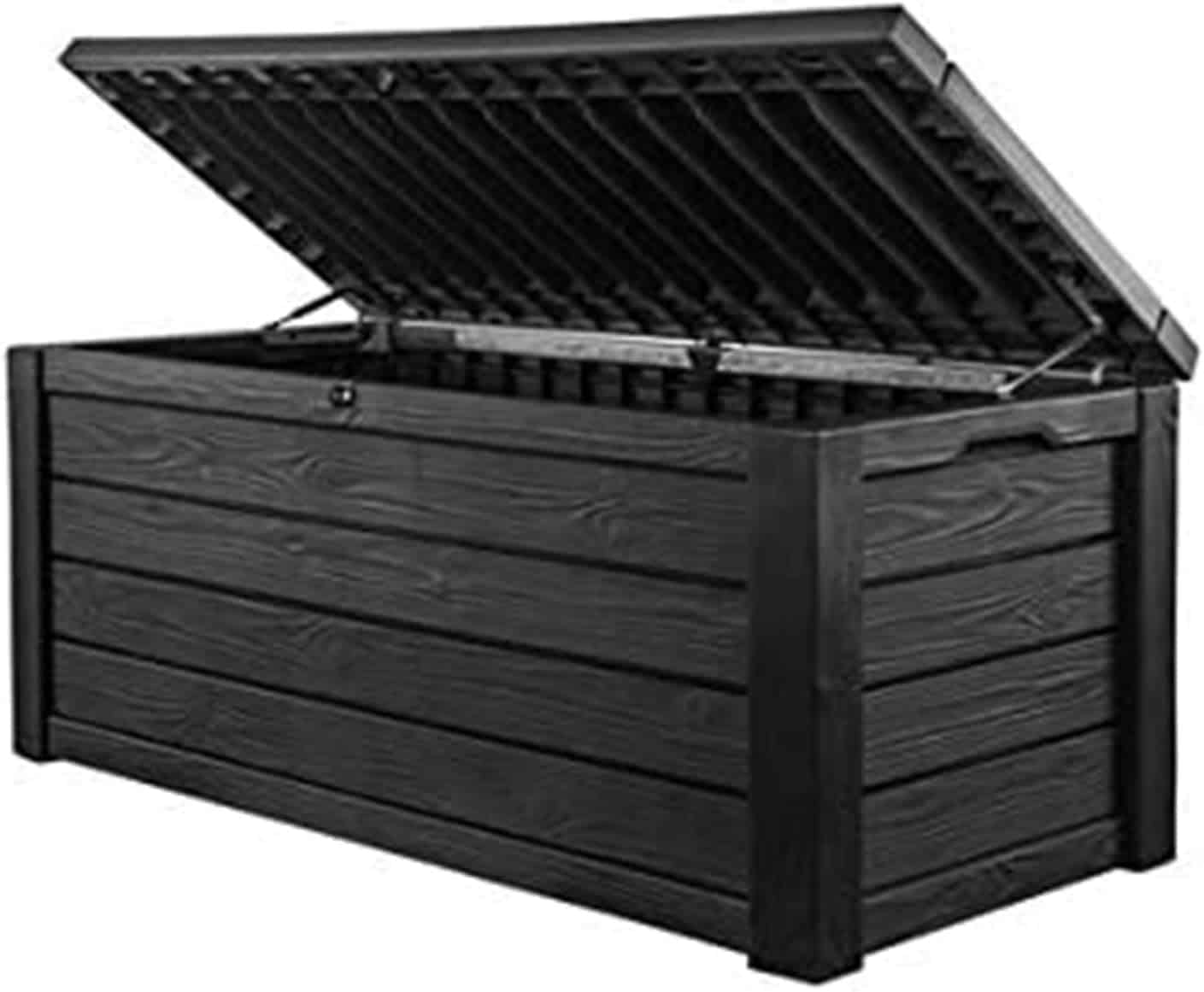 Keter Westwood 150 Gallon Plastic Backyard Deck Box and Storage, Dark Gray Keter Westwood 150 Gallon Plastic Backyard Deck Box and Storage for Patio Furniture, Outdoor Cushions, Garden Tools, and Pool Accessories, Dark Gray - 2