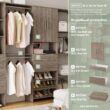ClosetMaid BrightWood 5-ft to 10-ft W x 6.85-ft H Latte Solid Wood Closet System