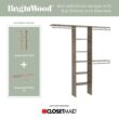 ClosetMaid BrightWood 5-ft to 10-ft W x 6.85-ft H Latte Solid Wood Closet System