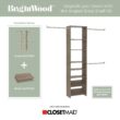 ClosetMaid BrightWood 5-ft to 10-ft W x 6.85-ft H Latte Solid Wood Closet System