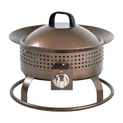 Bond Bond Signature 18.5-in W 54000-BTU Bronze Portable Steel Propane Gas Fire Pit