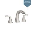 Moen Lindor Spot Resist Brushed Nickel Widespread 2-handle WaterSense Bathroom Sink Faucet with Drain